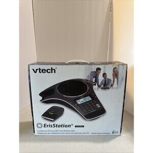 VTech ErisStation VCS702 Conference Phone w/ 2 Wireless Mics – Boxed